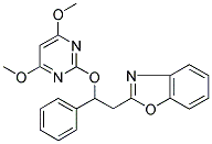 2-[2-((4,6-DIMETHOXYPYRIMIDIN-2-YL)OXY)-2-PHENYLETHYL]BENZOXAZOLE 结构式