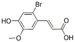 2-BROMO-4-HYDROXY-5-METHOXYCINNAMIC ACID 结构式