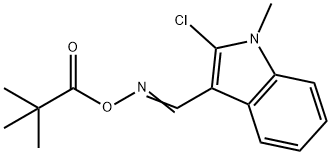 2-CHLORO-3-(([(2,2-DIMETHYLPROPANOYL)OXY]IMINO)METHYL)-1-METHYL-1H-INDOLE 结构式
