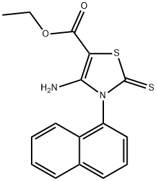 4-氨基-3-(1-萘基)-2-硫代-噻唑-5-羧酸乙酯 结构式