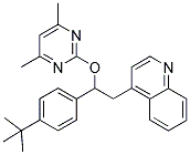 4-[2-(4-TERT-BUTYLPHENYL)-2-((4,6-DIMETHYLPYRIMIDIN-2-YL)OXY)ETHYL]QUINOLINE 结构式