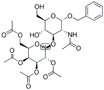 BENZYL 2-ACETAMIDO-2-DEOXY-3-O-(2,3,4,6-TETRA-O-ACETYL-BETA-D-GALACTOPYRANOSYL)-A-D-GLUCOPYRANOSIDE 结构式