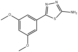 5-(3,5-DIMETHOXY-PHENYL)-[1,3,4]THIADIAZOL-2-YLAMINE 结构式