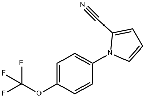 1-[4-(TRIFLUOROMETHOXY)PHENYL]-1H-PYRROLE-2-CARBONITRILE 结构式