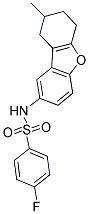 4-FLUORO-N-(8-METHYL-6,7,8,9-TETRAHYDRODIBENZO[B,D]FURAN-2-YL)BENZENESULFONAMIDE 结构式