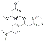 4,6-DIMETHOXY-2-[2-(PYRAZIN-2-YL)-1-(4-(TRIFLUOROMETHYL)PHENYL)ETHOXY]PYRIMIDINE 结构式