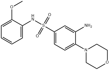 3-氨基-N-(2-甲氧基苯基)-4-(吗啉-4-基)苯-1-磺酰胺 结构式