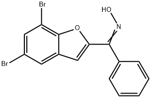 (5,7-DIBROMO-1-BENZOFURAN-2-YL)(PHENYL)METHANONE OXIME 结构式