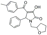 3-HYDROXY-4-(4-METHYLBENZOYL)-5-PHENYL-1-((TETRAHYDROFURAN-2-YL)METHYL)-1H-PYRROL-2(5H)-ONE 结构式