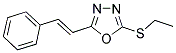 2-(ETHYLSULFANYL)-5-[(E)-2-PHENYLETHENYL]-1,3,4-OXADIAZOLE 结构式