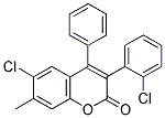 6-CHLORO-3(2'-CHLOROPHENYL)-7-METHYL-4-PHENYLCOUMARIN 结构式