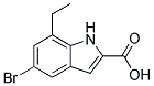 5-BROMO-7-ETHYL-1H-INDOLE-2-CARBOXYLIC ACID 结构式