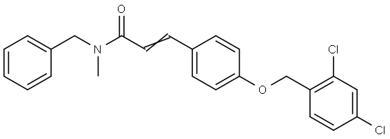 (E)-N-Benzyl-3-(4-[(2,4-dichlorobenzyl)oxy]phenyl)-N-methyl-2-propenamide 结构式