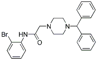 2-(4-(DIPHENYLMETHYL)PIPERAZINYL)-N-(2-BROMOPHENYL)ETHANAMIDE 结构式