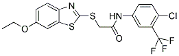 N-[4-CHLORO-3-(TRIFLUOROMETHYL)PHENYL]-2-[(6-ETHOXY-1,3-BENZOTHIAZOL-2-YL)THIO]ACETAMIDE 结构式