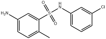 5-氨基-N-(3-氯苯基)-2-甲基苯-1-磺酰胺 结构式