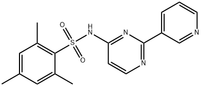 2,4,6-三甲基-N-(2-(吡啶-3-基)嘧啶-4-基)苯磺酰胺 结构式