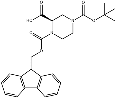 (R)-1-(((9H-Fluoren-9-yl)methoxy)carbonyl)-4-(tert-butoxycarbonyl)piperazine-2-carboxylicacid