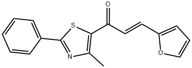 (E)-3-(呋喃-2-基)-1-(4-甲基-2-苯基噻唑-5-基)丙-2-烯-1-酮 结构式