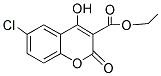 6-CHLORO-4-HYDROXY-2-OXO-2H-CHROMENE-3-CARBOXYLIC ACID ETHYL ESTER 结构式