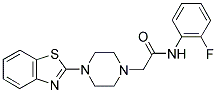 2-[4-(1,3-BENZOTHIAZOL-2-YL)PIPERAZIN-1-YL]-N-(2-FLUOROPHENYL)ACETAMIDE 结构式