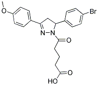 5-[5-(4-BROMOPHENYL)-3-(4-METHOXYPHENYL)-4,5-DIHYDRO-1H-PYRAZOL-1-YL]-5-OXOPENTANOIC ACID 结构式