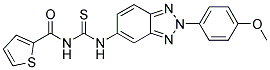 N-({[2-(4-Methoxyphenyl)-2H-1,2,3-benzotriazol-5-yl]amino}carbonothioyl)thiophene-2-carboxamide 结构式