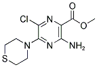 METHYL 3-AMINO-6-CHLORO-5-(1,4-THIAZINAN-4-YL)PYRAZINE-2-CARBOXYLATE 结构式