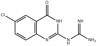 N-(6-CHLORO-4-OXO-3,4-DIHYDRO-QUINAZOLIN-2-YL)-GUANIDINE 结构式