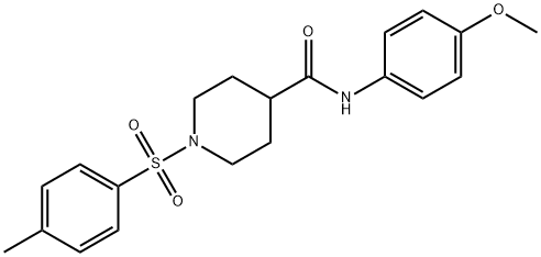 N-(4-METHOXYPHENYL)-1-[(4-METHYLPHENYL)SULFONYL]-4-PIPERIDINECARBOXAMIDE 结构式