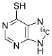 6-Mercaptopurine, [8-14C]- 结构式