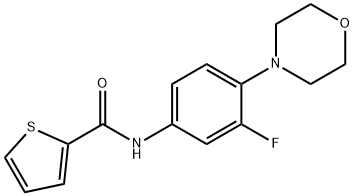 N-(3-FLUORO-4-MORPHOLINOPHENYL)-2-THIOPHENECARBOXAMIDE 结构式
