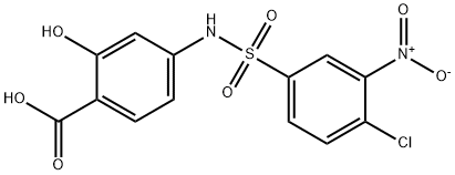 4-((4-氯-3-硝基苯基)磺酰胺)-2-羟基苯甲酸 结构式