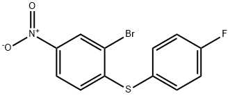 2-Bromo-1-[(4-fluorophenyl)sulfanyl]-4-nitrobenzene 结构式