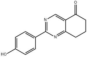 2-(4-HYDROXY-PHENYL)-7,8-DIHYDRO-6H-QUINAZOLIN-5-ONE 结构式