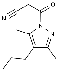 3-(3,5-DIMETHYL-4-PROPYL-1H-PYRAZOL-1-YL)-3-OXOPROPANENITRILE 结构式