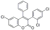 6-CHLORO-3(2',4'-DICHLOROPHENYL)-4-PHENYLCOUMARIN 结构式