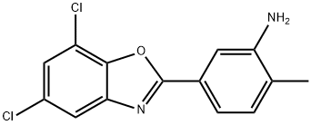 5-(5,7-DICHLORO-BENZOOXAZOL-2-YL)-2-METHYL-PHENYLAMINE 结构式