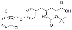 4-T-BUTOXYCARBONYL-(R)-AMINO-5-(4'-DICHLOROBENZOXYPHENYL)PENTANOIC ACID 结构式