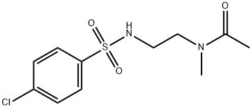 N-(2-([(4-CHLOROPHENYL)SULFONYL]AMINO)ETHYL)-N-METHYLACETAMIDE 结构式