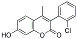 3(2'-CHLOROPHENYL)-7-HYDROXY-4-METHYLCOUMARIN 结构式