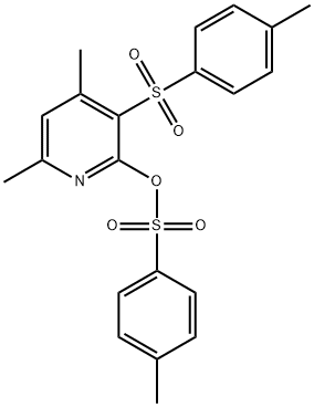 4,6-DIMETHYL-3-[(4-METHYLPHENYL)SULFONYL]-2-PYRIDINYL 4-METHYLBENZENESULFONATE 结构式