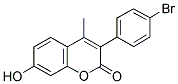 3(4'-BROMOPHENYL)-7-HYDROXY-4-METHYLCOUMARIN 结构式