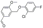 3-[(2-氯-4-氟苯氧基)甲基]-4-甲氧基苯甲醛 结构式