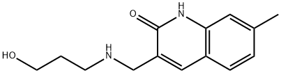3-[(3-HYDROXY-PROPYLAMINO)-METHYL]-7-METHYL-1H-QUINOLIN-2-ONE 结构式