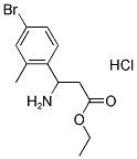 3-氨基-3-(4-溴-2-甲基苯基)丙酸乙酯,盐酸盐 结构式