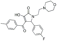 5-(4-FLUOROPHENYL)-3-HYDROXY-4-(4-METHYLBENZOYL)-1-(2-MORPHOLINOETHYL)-1H-PYRROL-2(5H)-ONE 结构式