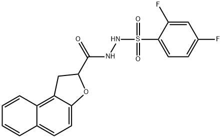N'-(1,2-Dihydronaphtho[2,1-b]furan-2-ylcarbonyl)-2,4-difluorobenzenesulfonohydrazide 结构式