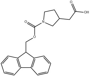 1-FMOC-3-吡咯烷乙酸 结构式
