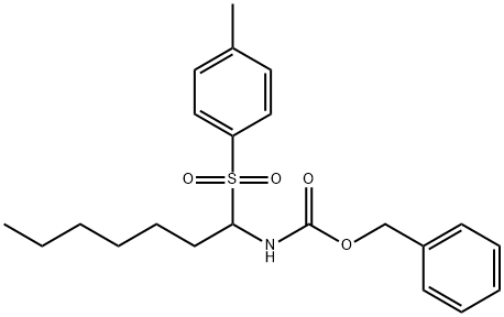 BENZYL N-(1-[(4-METHYLPHENYL)SULFONYL]HEPTYL)CARBAMATE 结构式